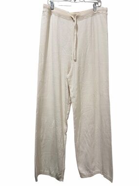 Victoria's Secret XL Luxe Creme Knit Lounge Wide Leg Pants NWT B8
